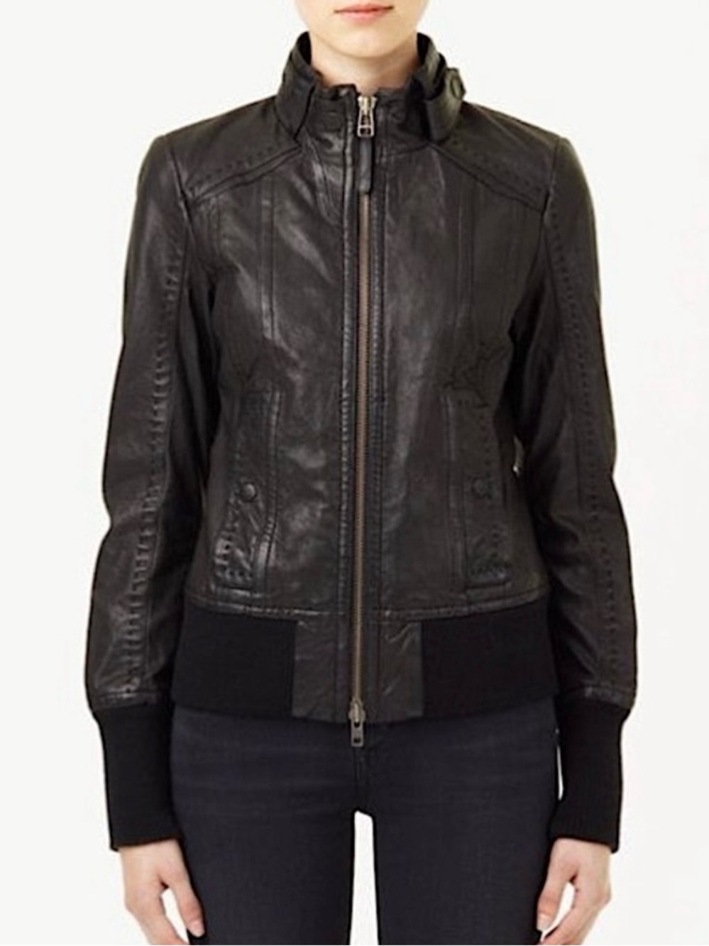 Mackage for Aritzia Lambskin Leather Jacket Size Small